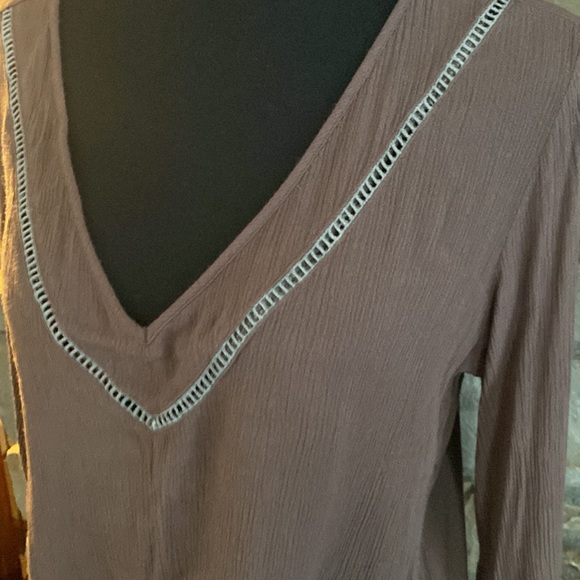 Entro warm taupe top with lace bottom, S - Picture 2 of 9